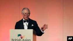 Britain's Prince Charles speaks at a reception to celebrate the British Asian Trust at The British Museum in London, Feb. 9, 2022.