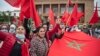 En décembre 2020, des Marocains célèbrent à Rabat la décision américaine d'inclure le Sahara occidental dans la carte officielle du Maroc.