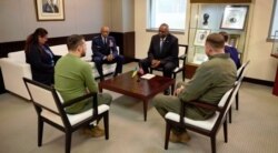 Prezident Volodimir Zelenskiy AQSh Mudofaa vaziri Lloyd Ostin va boshqa rasmiylar bilan uchrashdi, Vashington, 11-dekabr, 2023