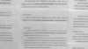 A photograph of the indictment against former President Donald Trump, April 4, 2023. 