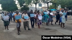 Manifestação de familiares de detido durante acontecimentos de 25 de Novembro, São Tomé e Príncipe, 4 Abril 2023