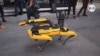 Dididog, el perro robot que la Policía de Nueva York presentó este miércoles para enfrentar casos especiales de crímenes en la ciudad. [Foto tomada de un video de Ronen Suarc, VOA].