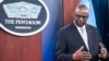 El secretario de Defensa, Lloyd Austin, habla en una conferencia de prensa en el Pentágono el 1 de febrero de 2024.
