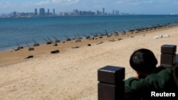 ภาพจากฝั่งไต้หวันที่เมืองคินเหมินมองไปยังจีน วันที่ 21 ก.พ. 2024