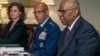 Defense Secretary Lloyd Austin, right, meets with Britain's Defense Secretary Grant Shapps, Jan. 31, 2024, at the Pentagon in Washington.