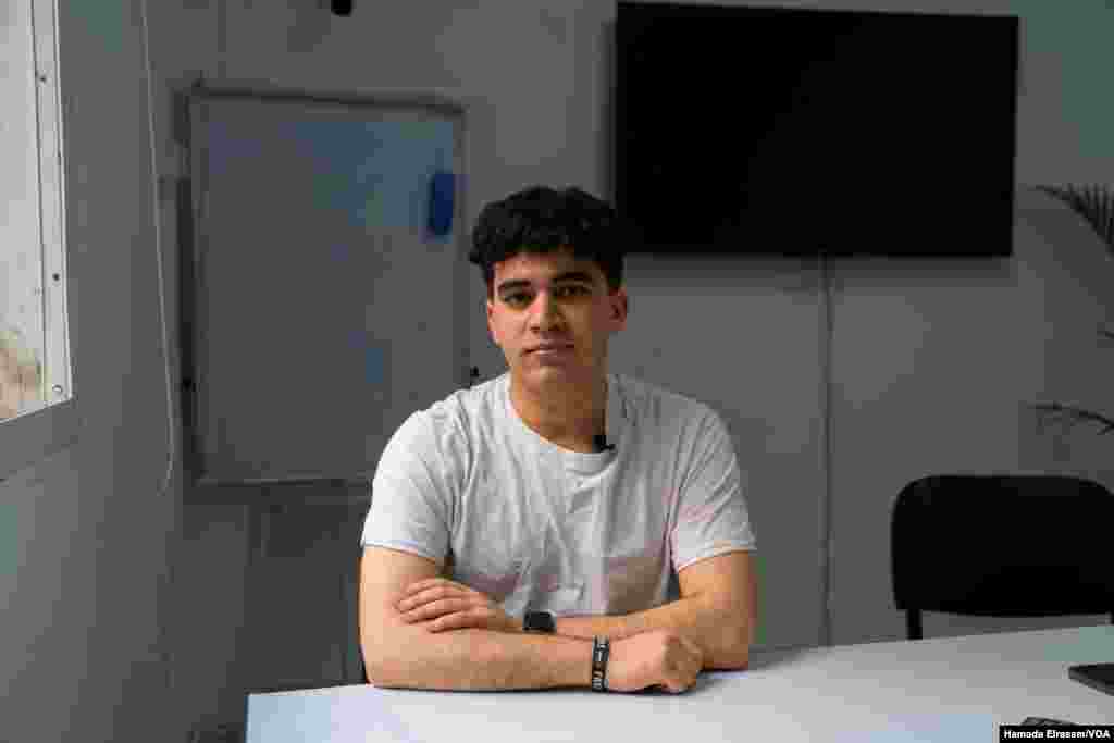Mohammed Ra’ed, a Palestinian medical student, says, “No one wants his family to die or suffer, but not all of them can evacuate them,” adding that two-thirds of Gazans already lived in poverty before Israel’s campaign. Cairo, Egypt, March 30, 2024.