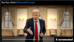 Tangkapan layar dari sebuah video deepfake yang menyasar pemilu AS. Para ahli melacak asal muasal pembuatannya di Rusia (foto: ilustrasi). 