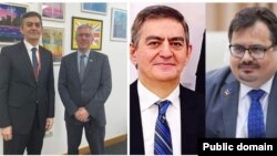 Əli Kərimli, səfirlər Fergus Auldi və Peter Mixalko (Mənbə: Sosial şəbəkə)