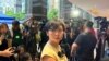 Selina Cheng, a former reporter at The Wall Street Journal and newly elected chairperson of the Hong Kong Journalists Association, speaks to media in Hong Kong on July 17, 2024.