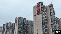 恆大集團在南京開發的一處住宅樓。(2023年10月25日)