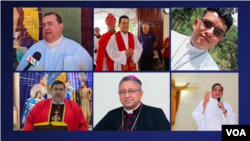 Sacerdotes detenidos en Nicaragua. Adjunto fotos: Créditos: Cortesía y VOA.