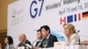 Japan's Environment Minister Akihiro Nishimura and Minister of Economy, Trade and Industry Yasutoshi Nishimura attend at a news conference of G-7 Ministers' Meeting on Climate, Energy and Environment in Sapporo, Apr. 16, 2023, (Kyodo via Reuters) 