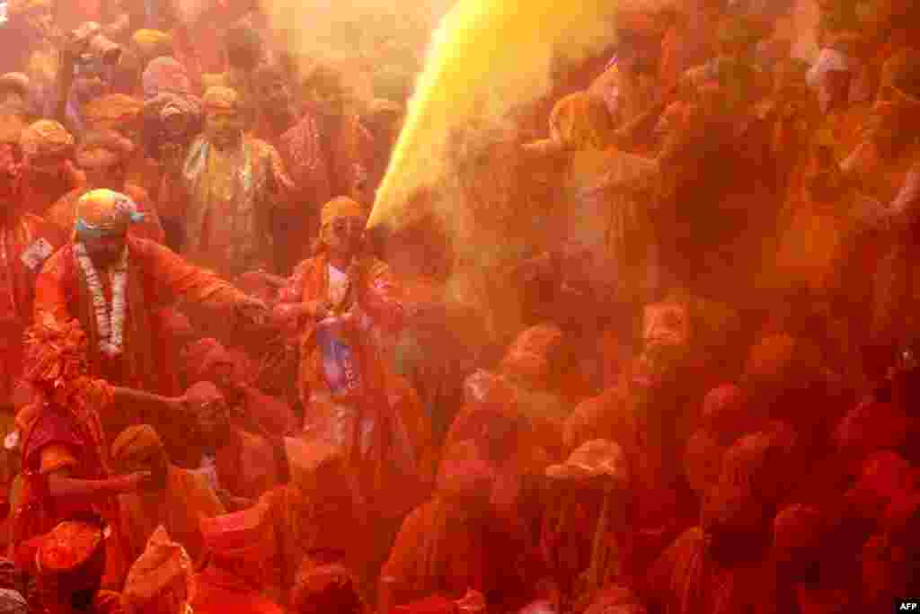 Holi bayrami. Hindiston.