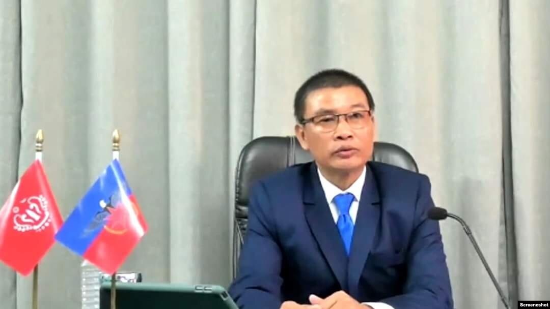 AA ပြောခွင့်ရ ခိုင်သုခ (Screenshot Photo: အာရက္ခတပ်တော် အွန်လိုင်းသတင်းစာရှင်းလင်းပွဲ)