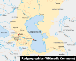 Ozarbayjon, Qozog'iston, Eron, Rossiya va Turkmaniston - Kaspiy dengizi mamlakatlari
