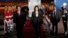 U.S. Vice President Kamala Harris, center, walks with Indonesian Health Minister Budi Gunadi Sadikin upon her arrival to attend the ASEAN Summit, at Soekarno-Hatta International Airport in Tangerang, near Jakarta, Indonesia, Sept. 5, 2023.