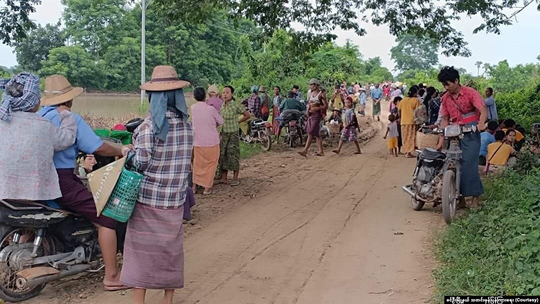 စစ်ကိုင်းတိုင်း ခင်ဦးမြို့နယ်ဒေသခံတွေ စစ်ဘေးတိမ်းရှောင်နေကြရ (မတ် ၂၅၊ ၂၀၂၄)
