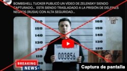 Captura de la desinformación en X sobre la supuesta detención de Zelenskyy.
