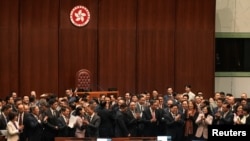 香港立法会全票通过根据《基本法》第23条订立的新的国家安全法案。（2024年3月19日）