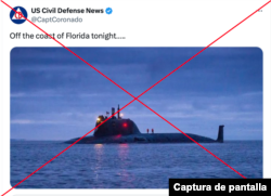 Captura de la publicación falsa en la plataforma X, en idioma inglés.
