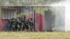 台灣士兵在陸軍台東地區指揮部基地參加軍事訓練。 （2024年1月31日）