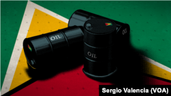 Fotocomposición realizada por la Voz de América para destacar el crecimiento económico de Guyana durante los últimos años gracias a su explotación petrolera.