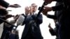 U.S. Secretary of State Antony Blinken speaks to members of the media before boarding his plane to return to Washington, following his week-long trip aimed at calming tensions across the Middle East, in Cairo, Egypt, Jan. 11, 2024. 