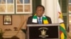 FILE - Zimbabwean President Emmerson Mnangagwa, shown here in September 2023 in Harare, was scheduled to attend the closing ceremony of the Southern Africa International Renewable Energy Conference on March 1, 2024, but could not land due to a bomb scare. (Columbus Mavhunga/VOA)