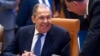 Russian Foreign Minister Sergey Lavrov attends a meeting of foreign ministers of the Commonwealth of Independent States, in Samarkand, Uzbekistan, April 14, 2023. (Russian Foreign Ministry Press Service via AP)