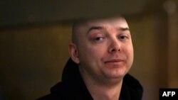 FILE - Russian journalist Ivan Safronov, who was arrested in July 2020 on treason charges, appears in court in Moscow on April 4, 2022. Russia's Supreme Court rejected an appeal of his 22-year prison sentence on Aug. 2, 2023.