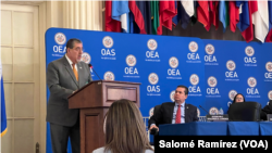 Bernardo Arévalo, presidente de Guatemala, habla ante el Consejo Permanente de la Organización de los Estados Americanos en Washington, el 26 de marzo de 2024.