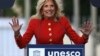 លោកស្រី Jill Biden ភរិយា​ប្រធានាធិបតី​សហរដ្ឋ​អាមេរិក​លោក Joe Biden ថ្លែង​សុន្ទរកថា​នៅ​ពិធី​មួយ​នៅ​ទីស្នាក់ការ​អង្គការ​យូណេស្កូ ក្នុង​ទី​ក្រុង​ប៉ារីស​ប្រទេស​បារាំង កាល​ពី​ថ្ងៃ​ទី​២៥ ខែ​កក្កដា ឆ្នាំ​២០២៣។