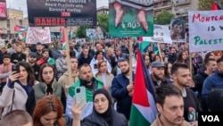 Skup podrške Palestincima održan u Podgorici 12. novembra (Foto: VOA/Jovan Radulović)
