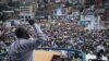 Le médecin et candidat à la présidentielle Denis Mukwege lors d'un rassemblement électoral à Bukavu, dans l'est de la RDC, le 25 novembre 2023.