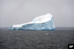 An iceberg floats near at Bransfield Strait shore, Antarctica, Nov. 23, 2023.