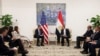 U.S. Secretary of State Antony Blinken, left, meets with Egypt's Foreign Minister Badr Abdelatty in El-Alamein, Egypt, Aug. 20, 2024. (Kevin Mohatt/Pool Photo via AP)