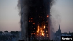  La Grenfell Tower, Londres, Grande Bretagne, le 14 juin 2017.
