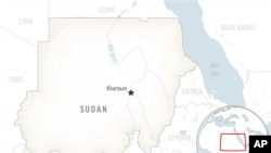 Peta Sudan dan ibu kota Khartoum
