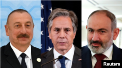 Ադրբեջանի նախագահ Իլհամ Ալիև, ԱՄՆ պետքարտուղար Էնթոնի Բլինքեն, ՀՀ վարչապետ Նիկոլ Փաշինյան