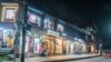 Shops line a street in Srinagar, summer capital of Jammu and Kashmir in Indian-administered Kashmir. (M. Hamid/VOA)