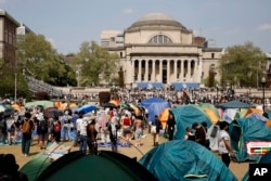Kolumbiya universitetida talabalar haftalab namoyishda, Ny-York, 29-aprel, 2024