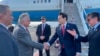 El ministro de Relaciones Exteriores de Costa Rica, Arnoldo André Tinoco, (izq) recibe al secretario de Estado de los Estados Unidos, Marco Rubio, en San José, el 4 de febrero de 2025. (Cortesía Cancillería de Costa Rica)