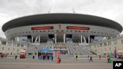 Suasana di Stadion St. Petersburg, Rusia, 24 Juni 2017. Foto: AP