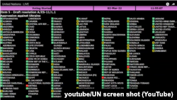 USA, New York, vote on General assembly resolution on Ukraine