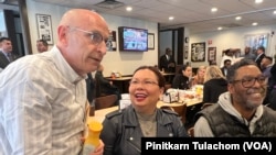 US Senator Tammy Duckworth meets Democrats and her supporters in Chicago, Illinois on Nov 8, 2022