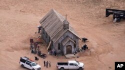 Esta foto aérea muestra el Bonanza Creek Ranch en Santa Fe, N.M., el 23 de octubre de 2021.