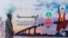 Papan reklame yang mengumumkan Piala Teluk Arab di Basra, Selasa, 3 Januari 2023. (AP Photo/Nabil al-Jurani)i)