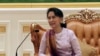 Myanmar's State Counsellor Aung San Suu Kyi meets with Hong Kong Chief Executive Carrie Lam at the Presidential Palace in Naypyitaw, Myanmar, Sept. 15, 2017. 