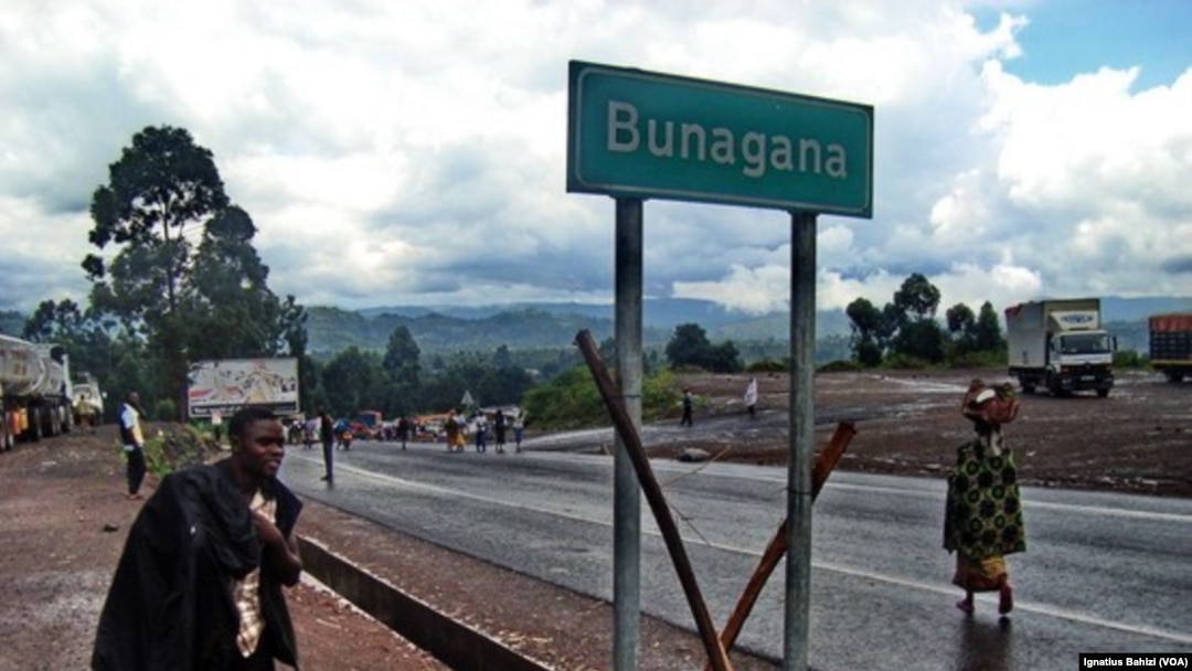 Engumba ya Bunagana na Nord-Kivu, pene na ndelo na Ouganda.