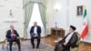 Presiden Iran Ebrahim Raisi (kanan) bertemu dengan Sekretrais Dewan Keamanan Rusia Nikolai Patrushev di Teheran, pada 9 November 2022. (Foto: Iranian Presidency/ AFP) 
